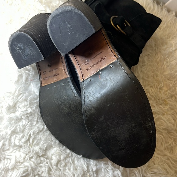 Florintini + Baker soft leather suede double buckle size 8.5 - Picture 6 of 9